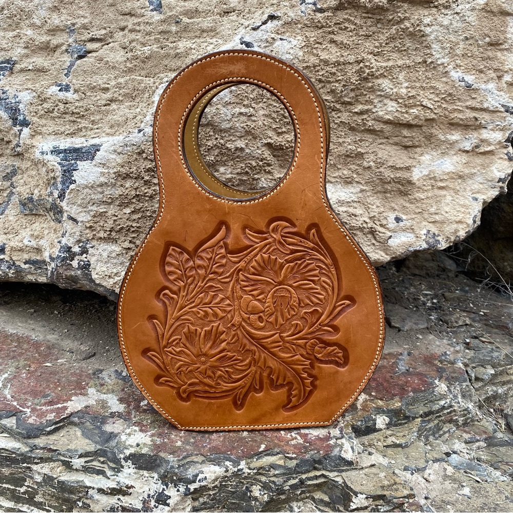Vintage Hand Tooled Western Leather Purse